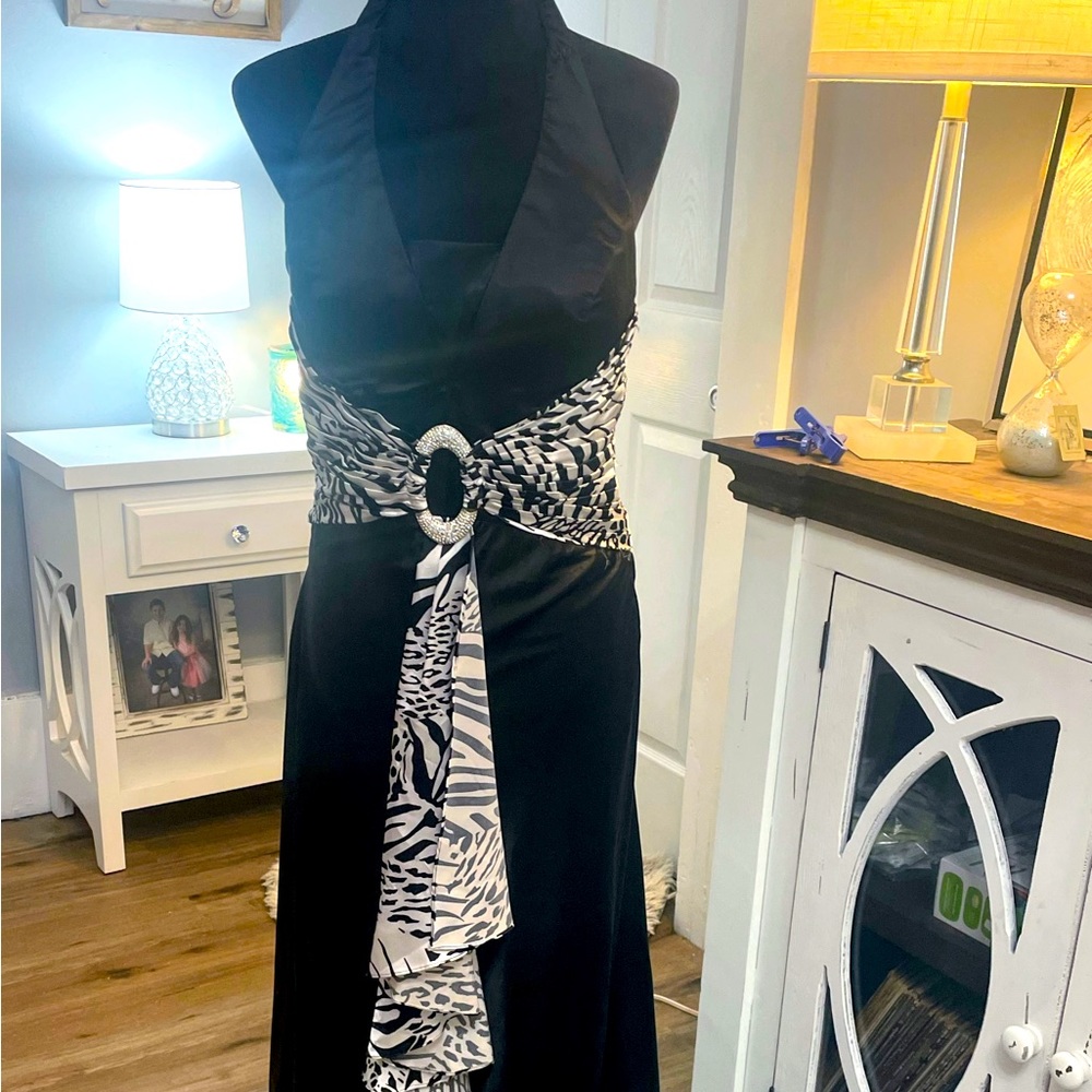 Black/zebra print, long, size 12, NWT